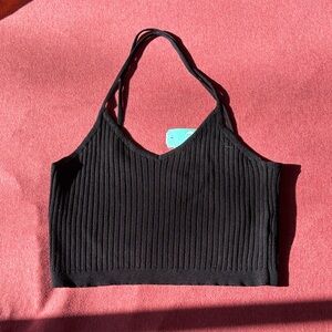 Black Ribbed Women's Camisole
